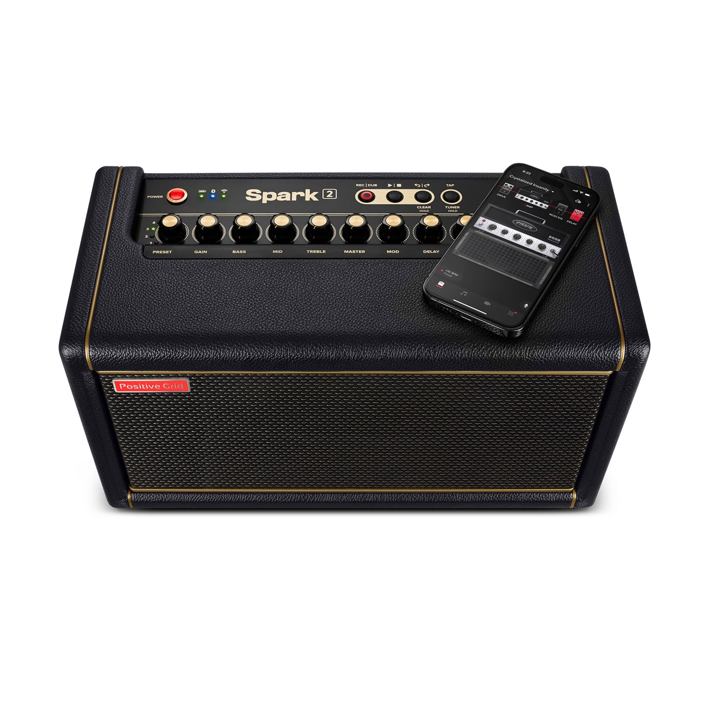 POSITIVE GRID 50-Watt Smart Guitar Practice Amp & Bluetooth Speaker Spark 2