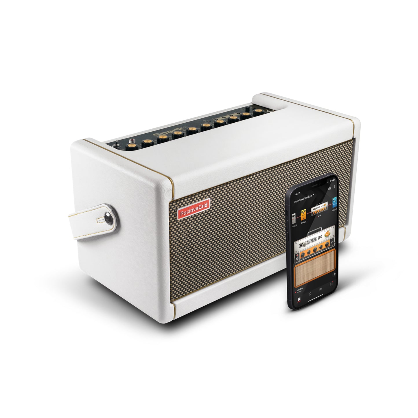 POSITIVE GRID 40-Watt Smart Guitar Amp & Bluetooth^ Speaker Spark Pearl